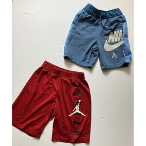 Boys Jordan Blue/Red  Dri-Fit Athletic Shorts( Lot of 2 ) Med /Large